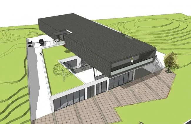Sketchup Business Model | Mountain Clubhouse, Villa, Commercial Building, Modern Style