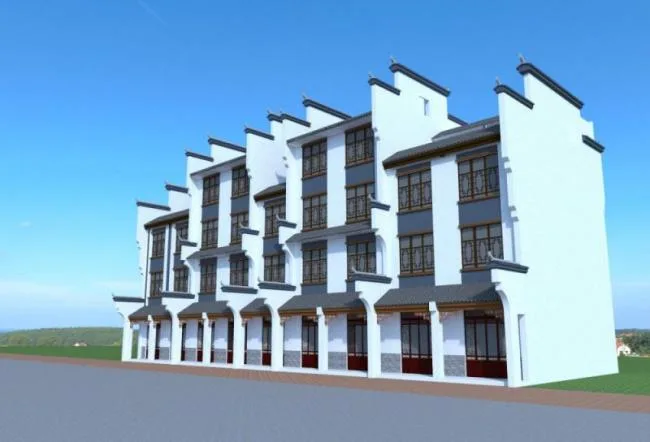 Sketchup Residential Model | Huizhou style Residence, Multi story Residence