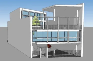 Kuruchet Residence: Modern Villa Design in SketchUp-BIM WORLD
