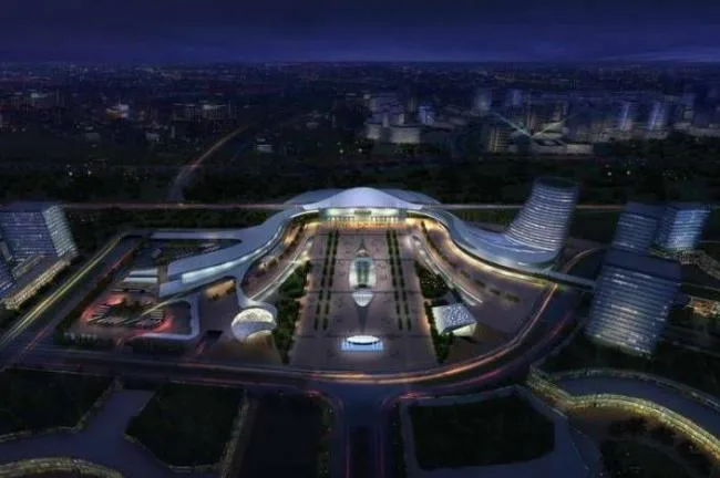 Sketchup Station Road and Bridge | Curved Railway Station, Bus Station, Office Building, Multi story High rise Mixed Use, Modern Style, Transportation Architecture