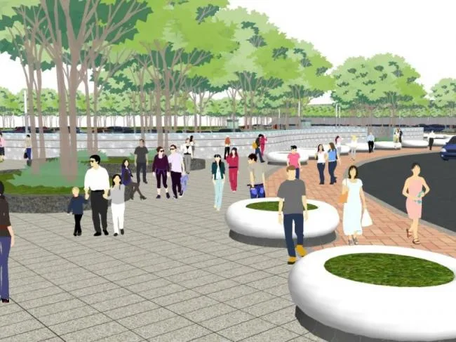 Sketchup Landscape Model | Square Landscape, Parking Lot Landscape, Station Landscape, Modern Style