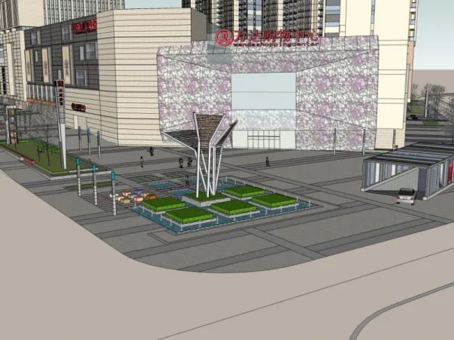 Sketchup Complex Model | Multi story Commercial Complex, Residential, Ground Floor Commercial, Classical Style