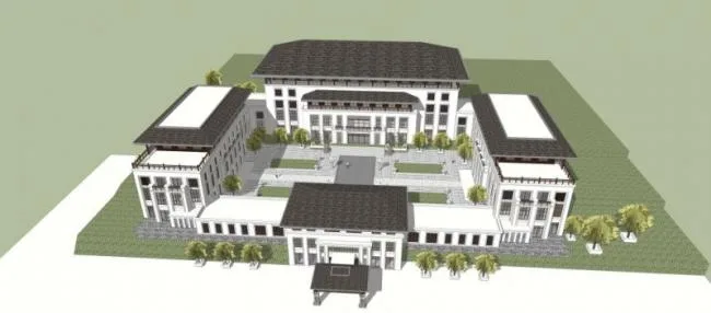 SketchUp Business Model: Multi-Story Club in Modern Chinese Style