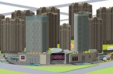 SketchUp Complex Model: Modern High-Rise Office with Commercial, Entertainment, and Leisure Spaces-BIM WORLD