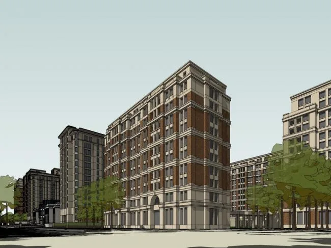 Sketchup Residential Model | High rise residential building, classical style, multi story