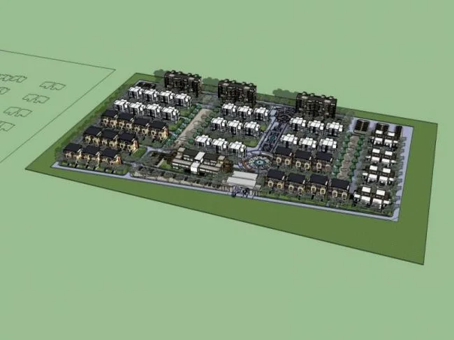 Sketchup Villa Model | Villa Cluster, Modern Style