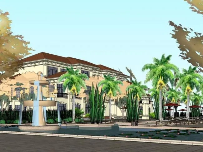 Sketchup Landscape Model | Villa Landscape, Classical Style