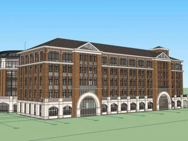 Sketchup School Model | Multi story School Teaching Building, Campus Educational Architecture, Classical Style