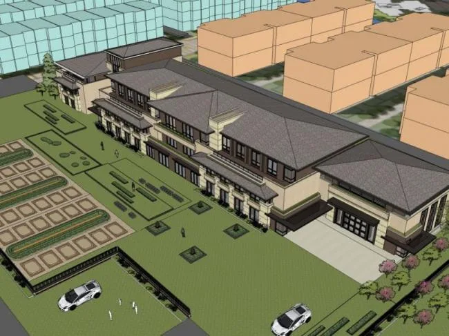 Sketchup School Model | Multi story Kindergarten School, Campus Educational Architecture, Classical Style