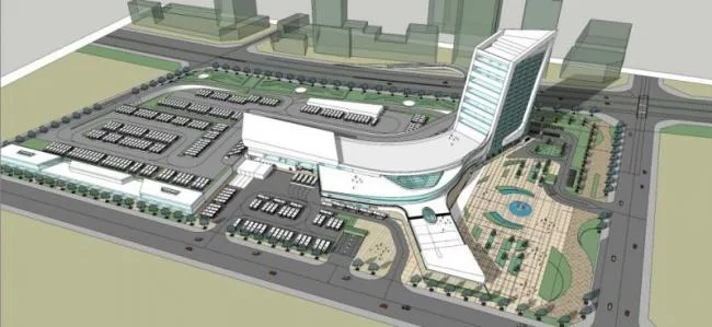 Sketchup Station Road Bridge | Bus Station, High Rise, Modern Style
