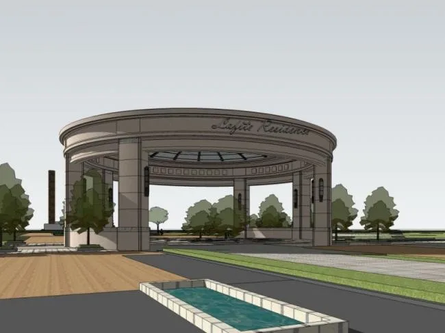 Sketchup Sketch Model | Pavilion, European Style, Sketch, Classical Style