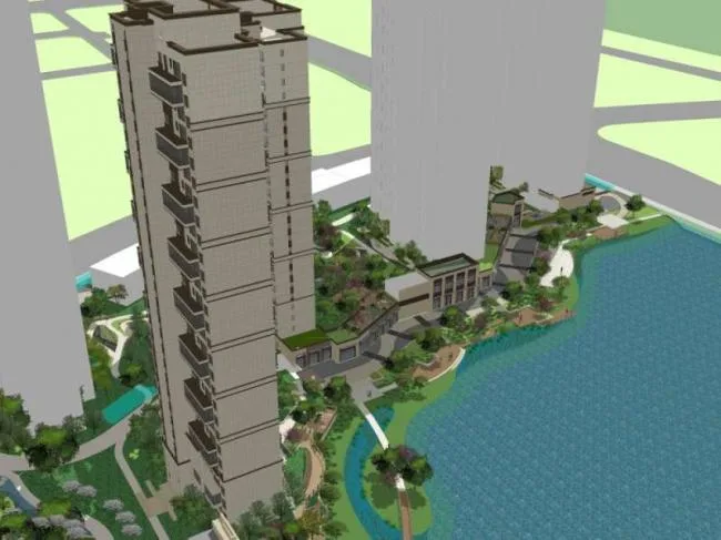 Sketchup Landscape Model | Community Landscape, Residential Landscape, Modern Style