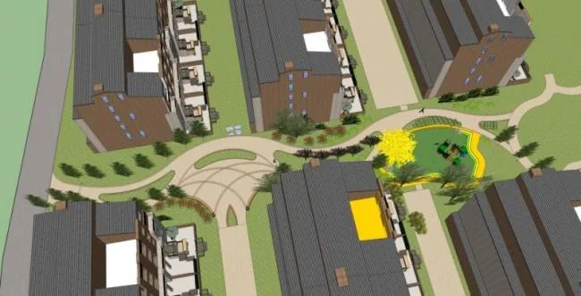 Sketchup Landscape Model | Residential Landscape, Square Landscape, Modern Style