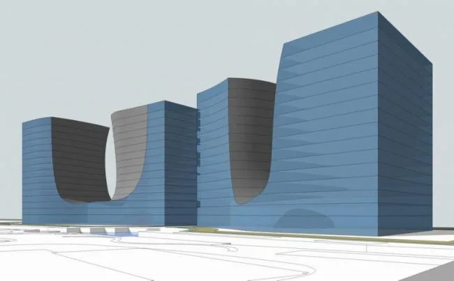 Sketchup Office Model | High rise Hyperbolic Office Building, Modern Style