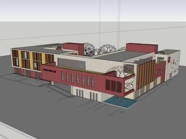 Sketchup School Model | Multi story Tianfu Family North Kindergarten School, Educational Architecture, Modern Style