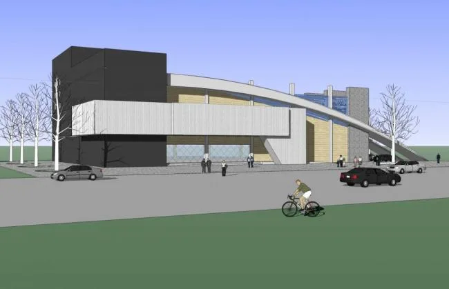 Sketchup Cultural Model | Multi story Exhibition Center, Sports View, Modern Style, Cultural Architecture