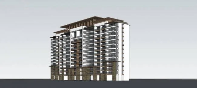 SketchUp Residential Model: Modern High-Rise Apartments at Sanya Tufu Bay
