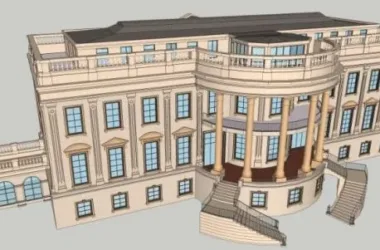 SketchUp Business Model: Designing a Multi-Story French-Style Clubhouse-BIM WORLD