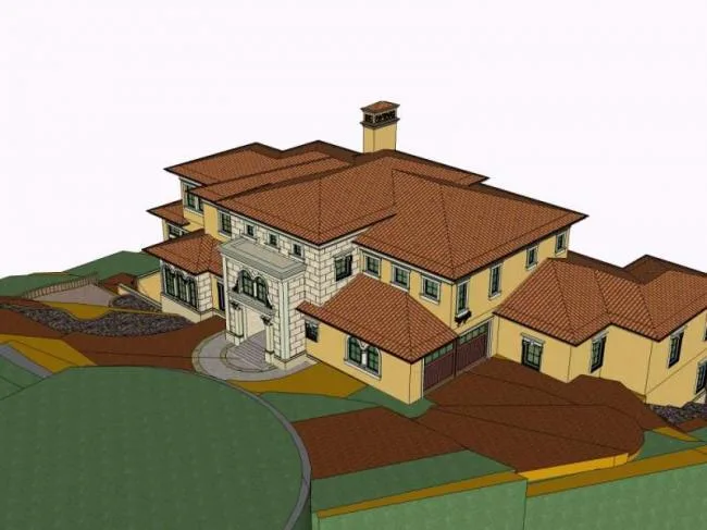 Sketchup Villa Model | Multi story Villa, Classical Style