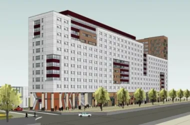 Modern Multi-Story Apartment and Dormitory Building in SketchUp Residential Model-BIM WORLD