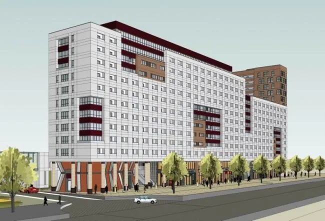 Modern Multi-Story Apartment and Dormitory Building in SketchUp Residential Model