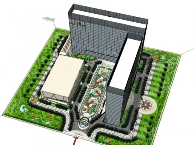 Sketchup Office Model | High rise Office Building, Modern Style