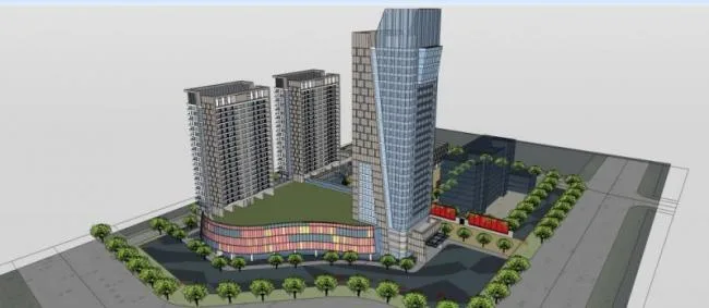 Sketchup Complex Model | Multi story Commercial Complex, Residential, Office, Modern Style