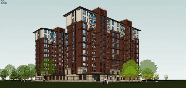Sketchup Residential Model | Small and High Rise Residential Buildings, Modern Style