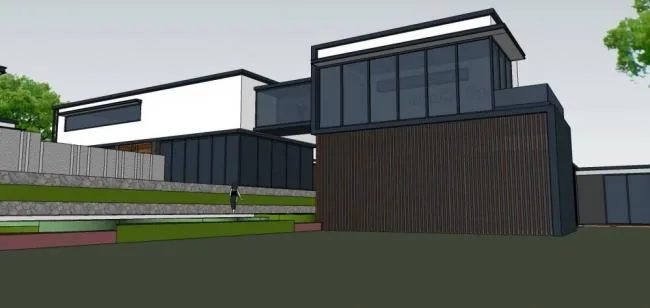 Sketchup Business Model | Multi story Commercial Club, Modern Style