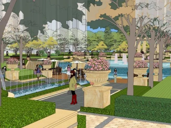 Sketchup Landscape Model | Residential Landscape, Classical Style