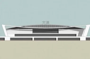Modern Multi-Story Transportation Hub: High-Speed Railway, Bus Station, and Bridge Design in SketchUp-BIM WORLD
