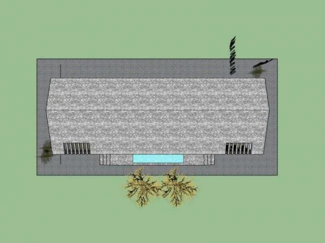 Sketchup Residential Model | Residential, Sloping Roof, Modern Style