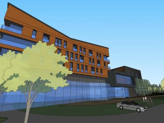 Sketchup Business Model | Multi story Commercial Street, Modern Style