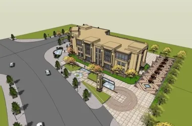 SketchUp Residential Model: Multi-Story Classical Style Sales Office-BIM WORLD
