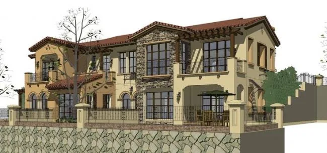 Sketchup Villa Model | Two storey Residence, Twin Villa, Tuscan Style, Classical Style