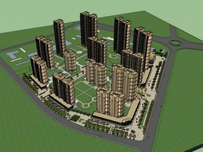 Sketchup Residential Model | High rise residential, ground floor commercial, residential building, classical style