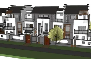 Huizhou-Style Courtyard Villa Model in SketchUp-BIM WORLD