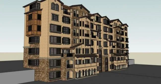 Sketchup Residential Model | Multi story Residence, Mediterranean Style, Classical Style