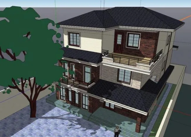 Modern Solo Villa Design | SketchUp 3D Model