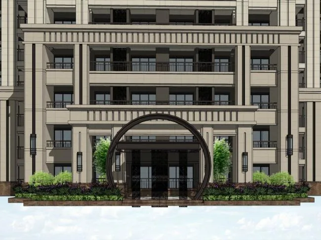 Modern High-Rise Residential Building Models in SketchUp