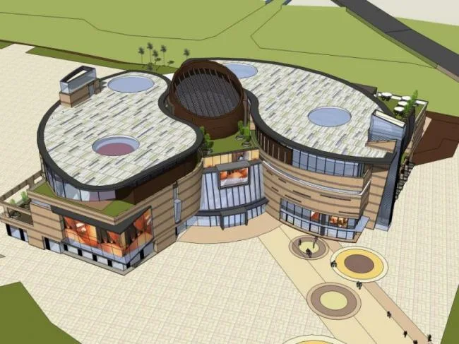 Sketchup Complex Model | Multi story Commercial Complex, Modern Style