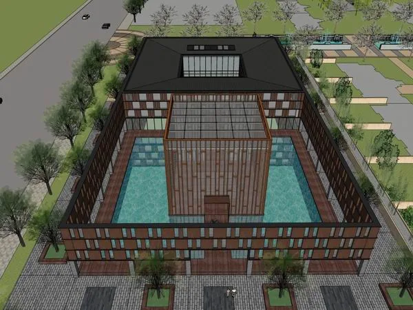Sketchup Business Model | Multi story Sales Office, Residential, Modern Style