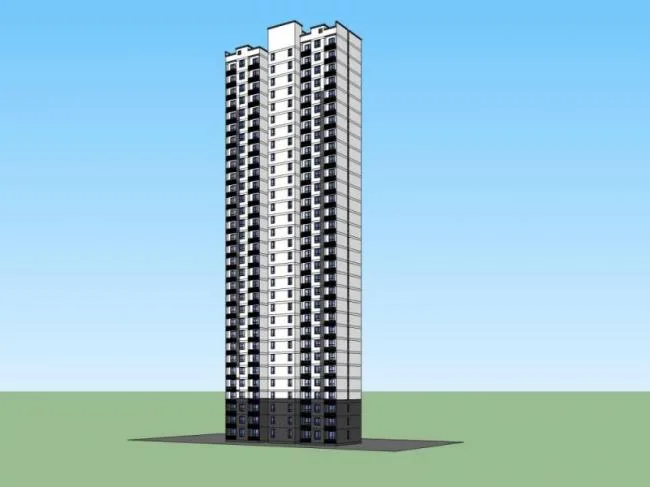 Sketchup Residential Model | Super High rise Residential, Modern Style