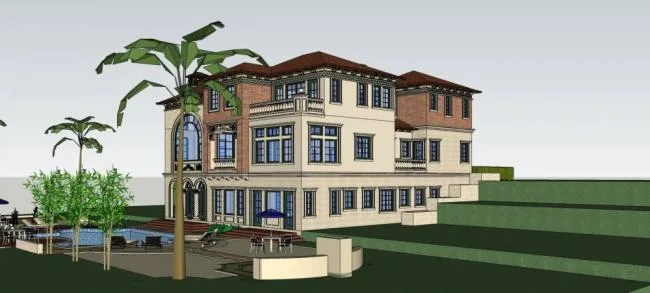 Sketchup Villa Model | Mountain Villa, Spanish Style, Residential Building, Solo Villa, Multi Story, European Style