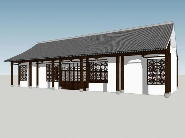 Sketchup Business Model | Multi story Commercial Building, Chinese Style