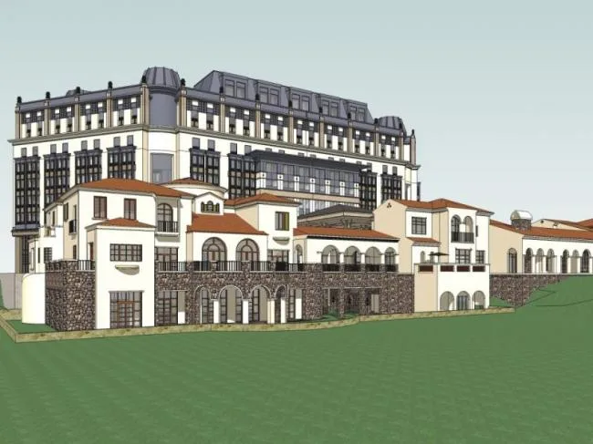 Sketchup Hotel Model | Multi story Hotel, Classical Style
