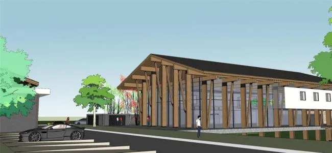 Sketchup Business Model | Group Clubhouse, Multi story, Northern, New Chinese Style, Commercial Architecture