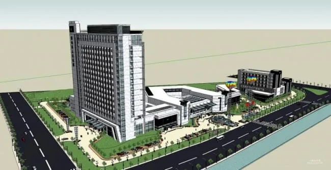 Sketchup Hospital Model | Multi story Hospital, Medical Building, Modern Style