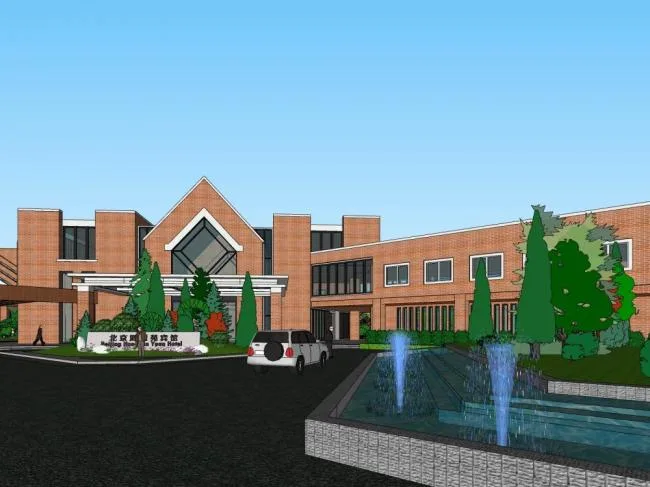 Sketchup Hotel Model | Multi story Guesthouse, Hotel, Modern Style