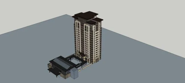 Sketchup Residential Model | High rise residential buildings, Chinese style clubs, residential buildings